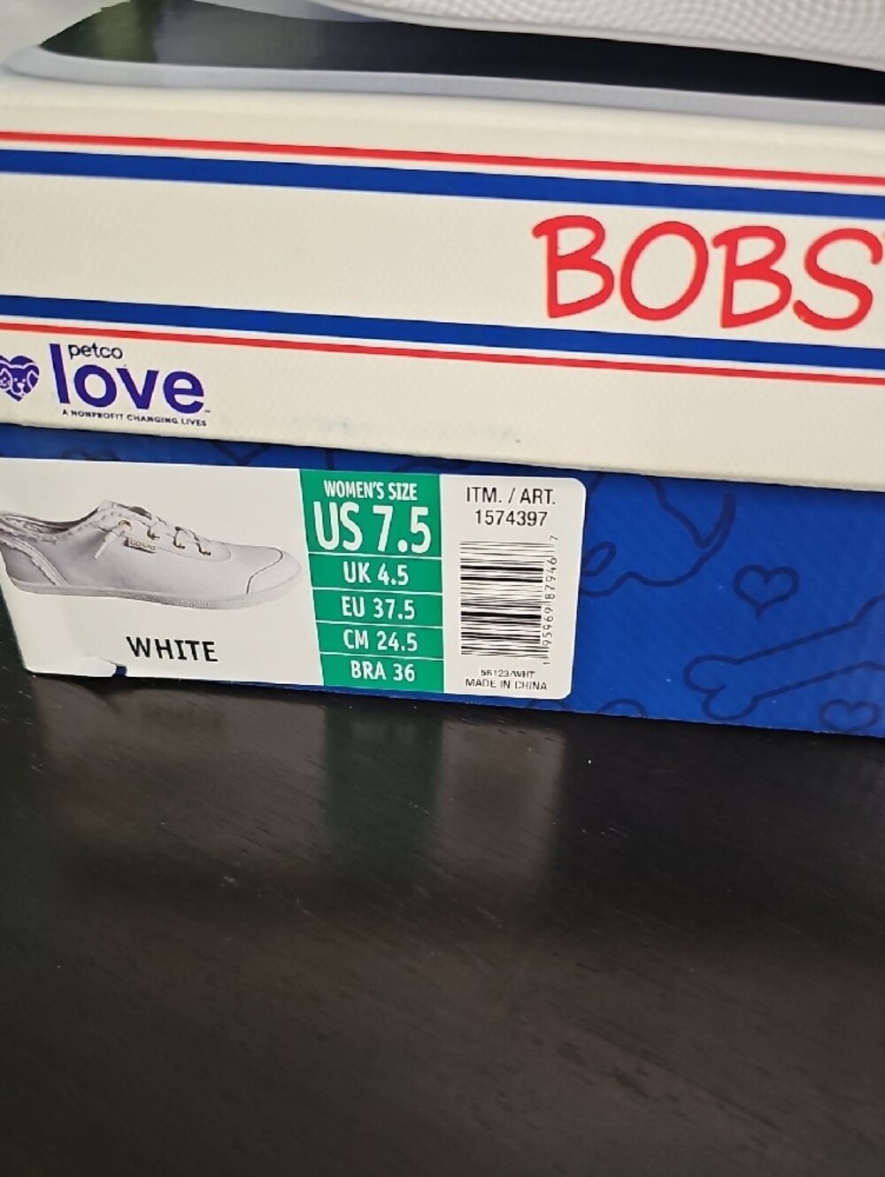 NIB-BOBS from SkechersWomen's White Low-Top Canvas Sneakers. Women's Size US 7.5 - Picture 5 of 10